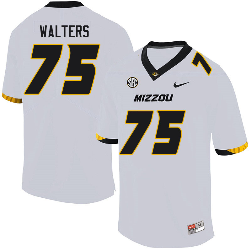 Men #75 Mitchell Walters Missouri Tigers College Football Jerseys Sale-White